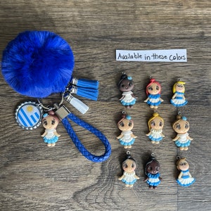 Uruguay Keychain Country Flag Handmade Doll Pompom key holder key chain bag charm Uruguayan key chain  handmade
