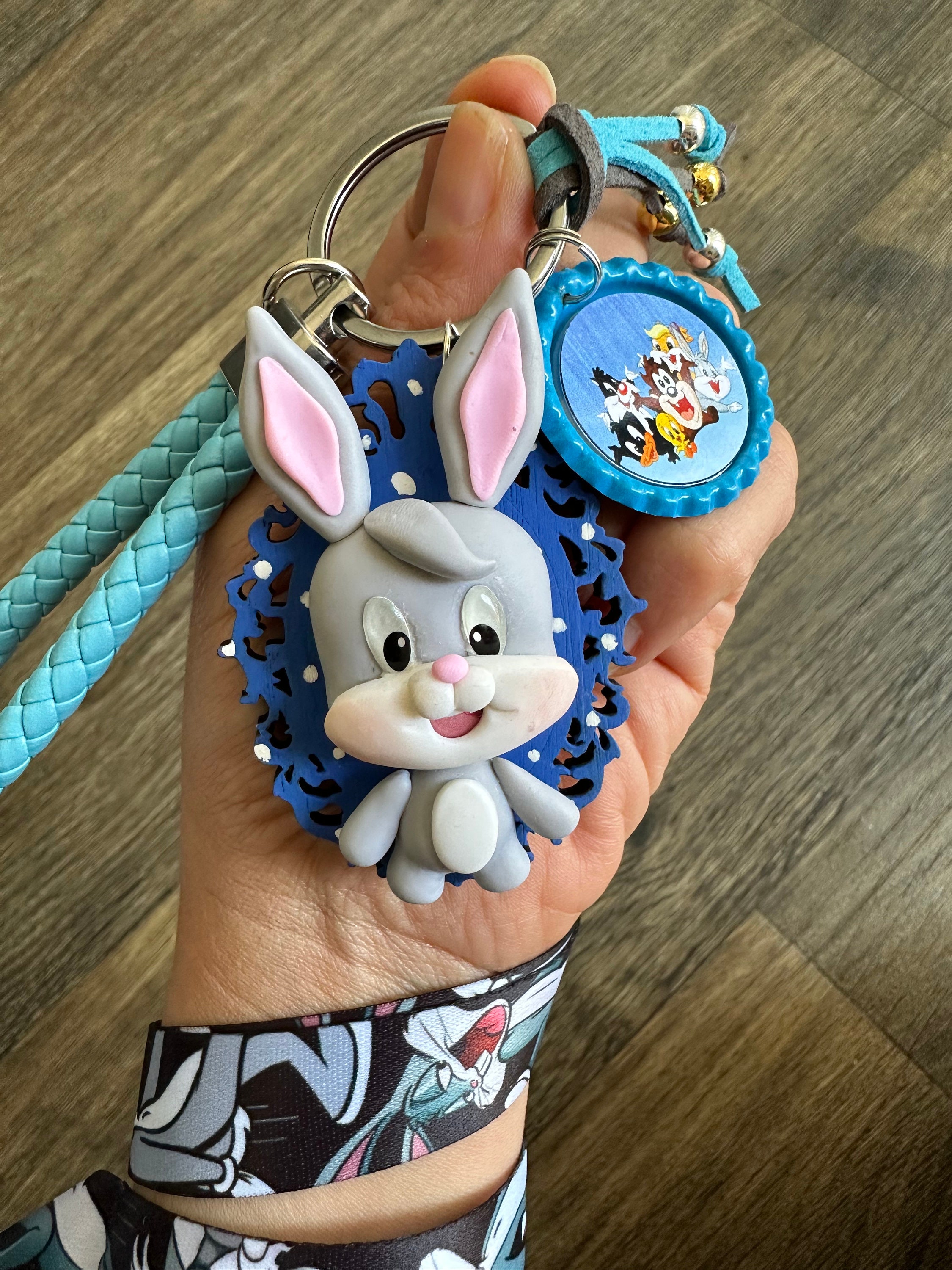 Coach Keychains Rabbit 3D Keychains Rabbit , Keychain, Bunny Handmade Porcelain Keychain ...