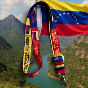 Lanyard Venezuela/ Venezuela Llavero Regalo Bandera Llavero hecho a mano llavero bolso encanto Venezuela / Venezuela