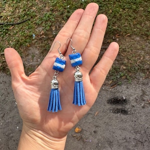 Honduras earrings \ Honduras Earrings handmade flag / Honduras dangle earrings