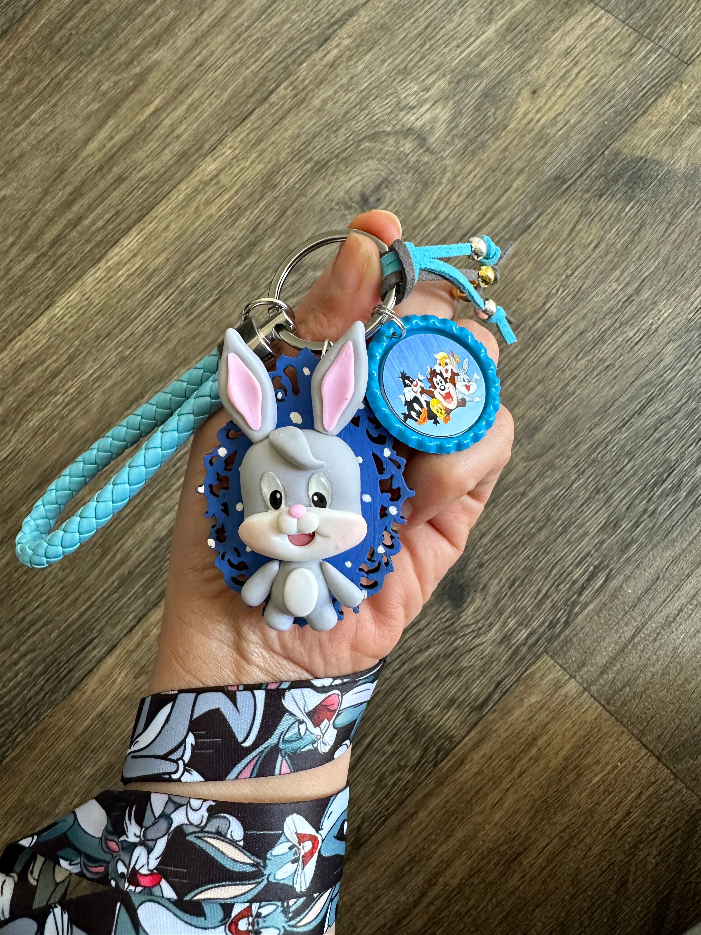 Coach Keychains Rabbit 3D Keychains Rabbit , Keychain, Bunny Handmade Porcelain Keychain ...