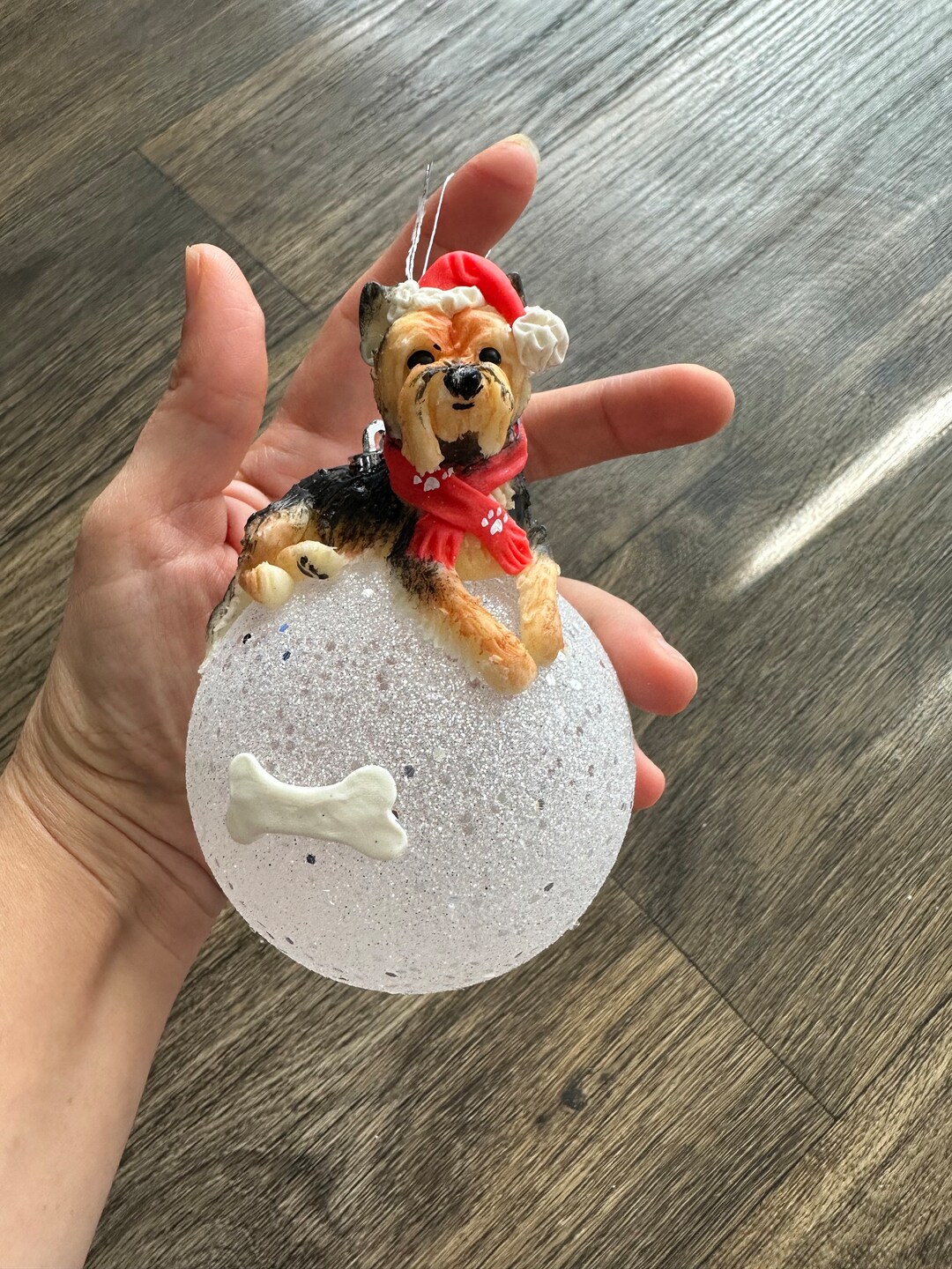 Yorkie Dog Ornament Realistic Puppy Christmas Tree Gift Etsy