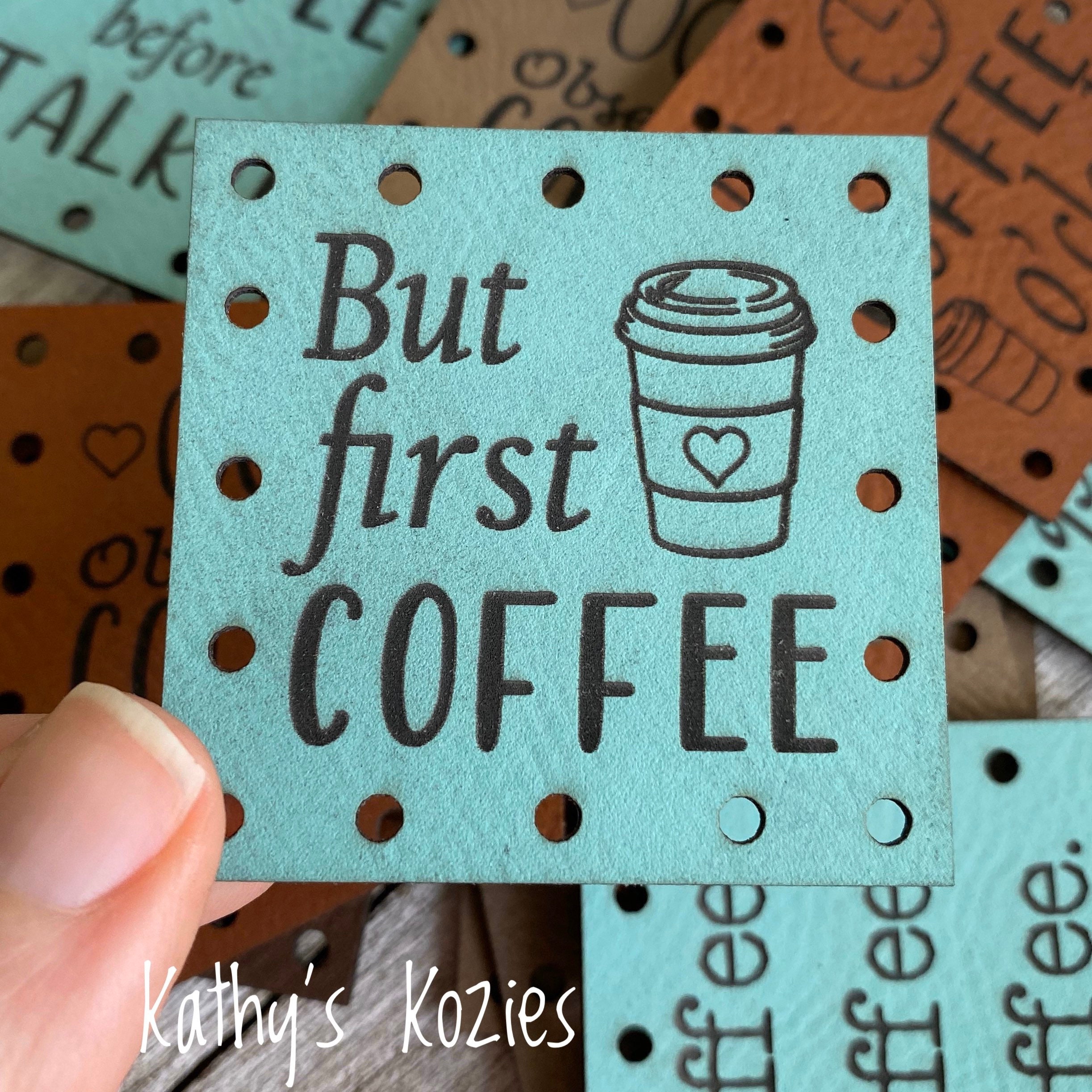 Cozy Kit / Patches and Buttons / Faux Leather Patch Coffee Etsy