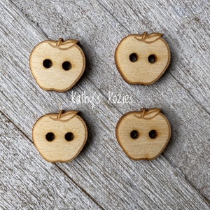 Knitting Sewing Rainbow Buttons Birch wood laser cut and engraved 4 10 or 25 buttons Crochet