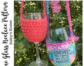 PDF PATTERN ONLY - Crochet Wine Holder Necklace