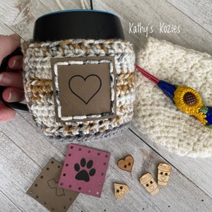 PDF PATTERN ONLY Crochet Mug Cozy Trio / Mug Cozy / Cup Cozy / Drink Cozy image 9