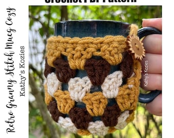 PDF PATTERN ONLY - Retro Granny Stitch Mug Cozy