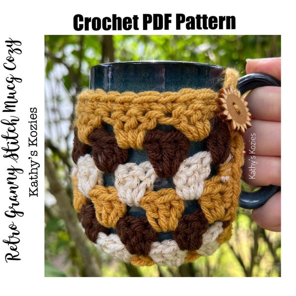 PDF PATTERN ONLY - Retro Granny Stitch Mug Cozy