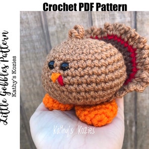 PDF PATTERN ONLY Little Gobbles Crochet Turkey Pattern image 7