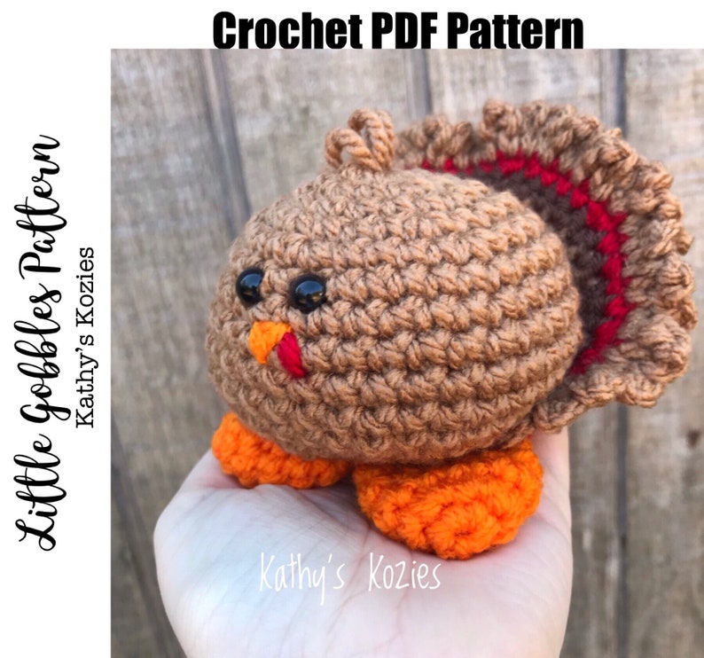 PDF PATTERN ONLY Little Gobbles Crochet Turkey Pattern image 7