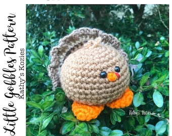 PDF PATTERN ONLY - Little Gobbles Crochet Turkey Pattern