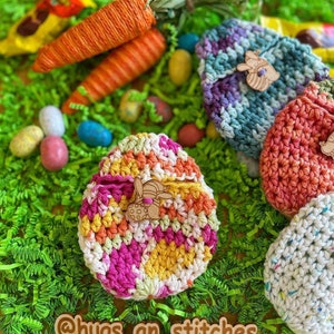 PDF PATTERN ONLY Easter Egg Pouch Crochet Pattern / Gift Card Holder / Easter Basket stuffer image 3