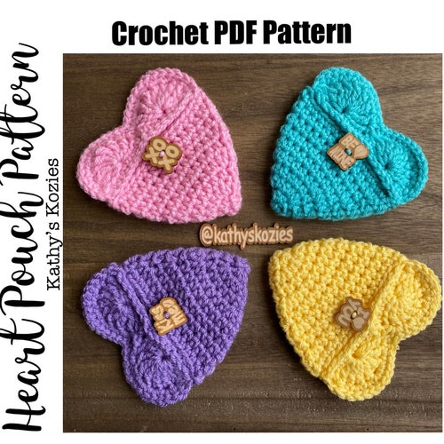 PDF PATTERN ONLY Heart Pouch / Gift Card Holder / Tea Pouch Etsy