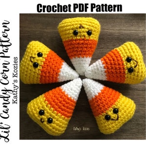 SOLO MODELLO PDF - Lil Candy Corn - Modello Amigurumi all'uncinetto