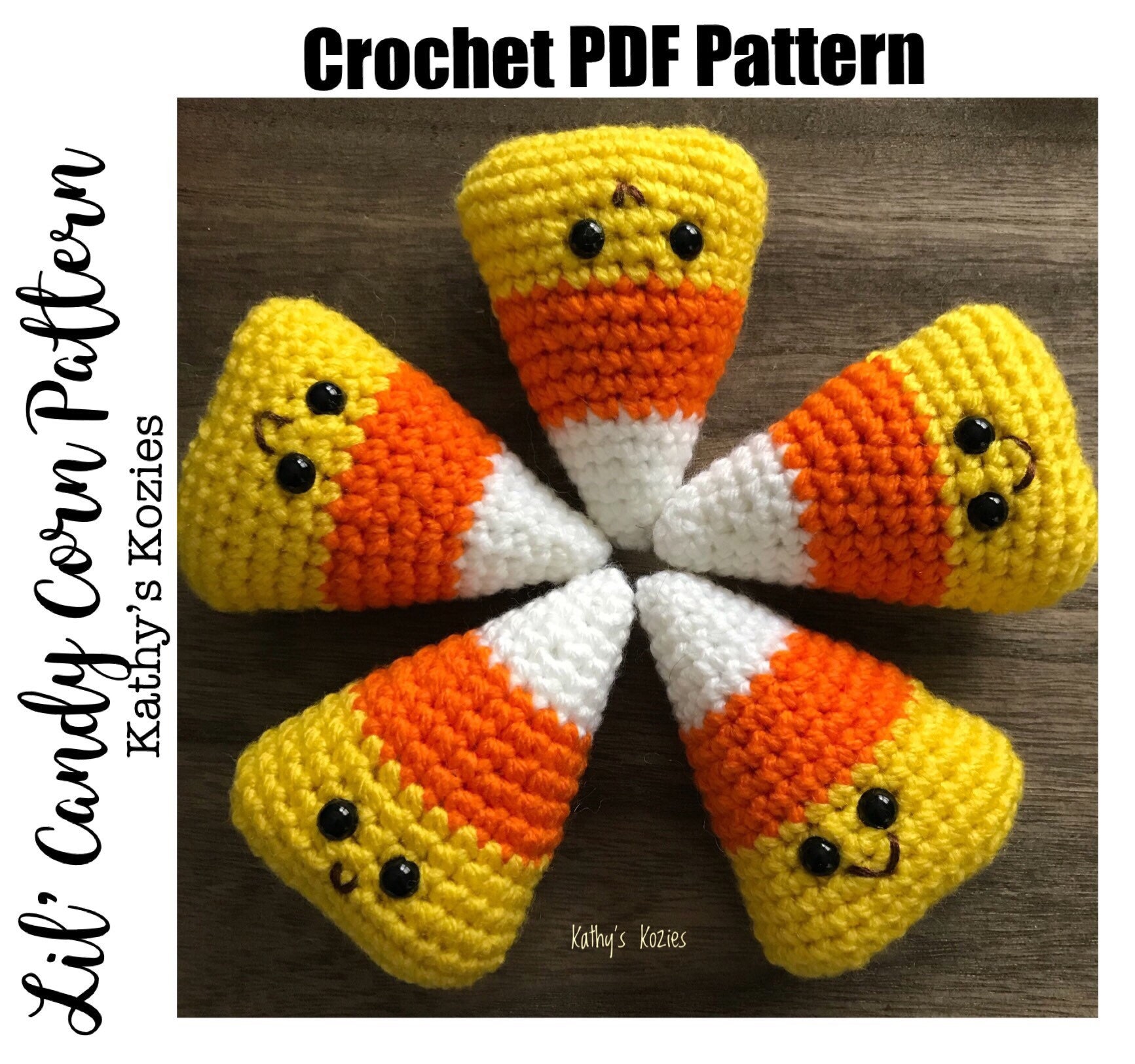 PDF PATTERN ONLY Lil Candy Corn Crochet Amigurumi Pattern - Etsy