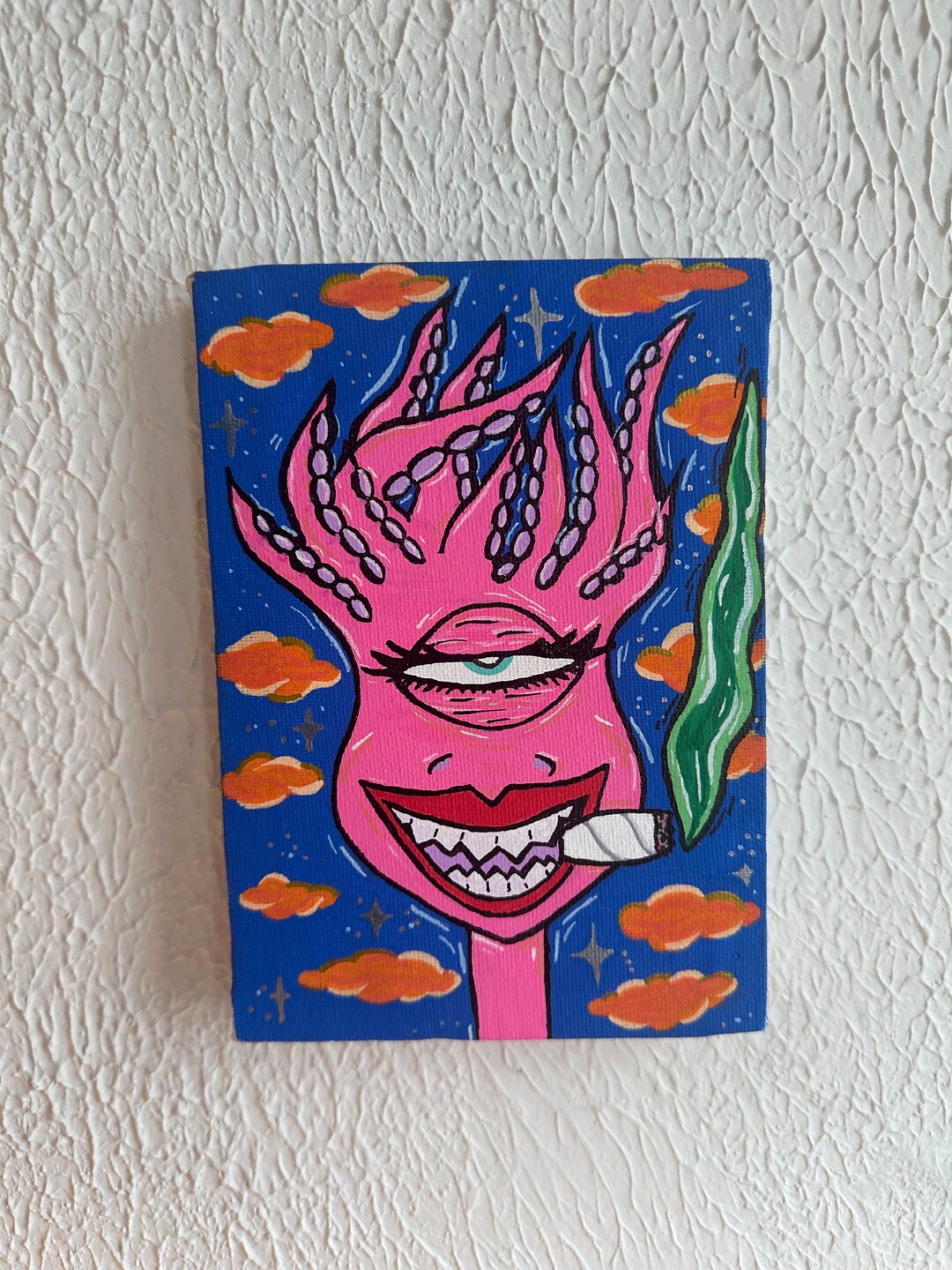 Inhale the Bad Shit, Earthling Painting Etsy