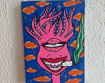 Inhale the bad shit, earthling -  painting