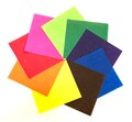 100 Sheets of Small, Transparent, Colorful Kite Paper for Waldorf Window Stars (10cm/4in)