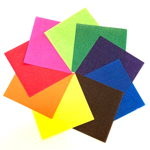 100 Sheets of Small, Transparent, Colorful Kite Paper for Waldorf Window Stars (10cm/4in)