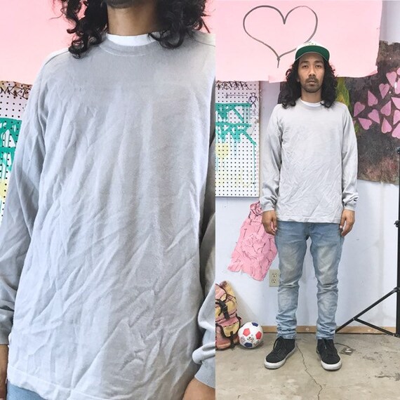 Vintage grey sweatshirt boss hugo boss 1990s 1980s size large