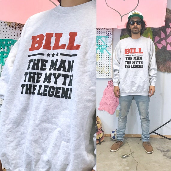 Vintage crewneck sweatshirt bill dad shirt grandpa shirt 1990s 1980s size xl
