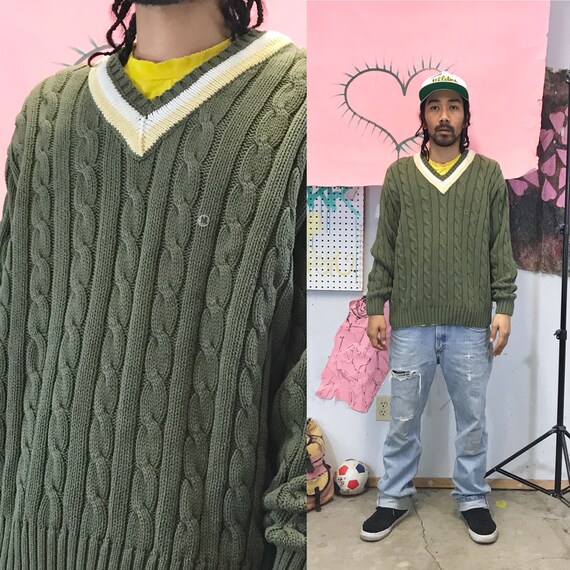 Vintage Gap Cable Knit Sweater Medium 1990s 1980s