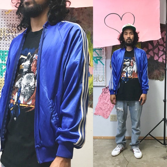 Vintage pierre cardin windbreaker from the 1980's track jacket blue size small medium