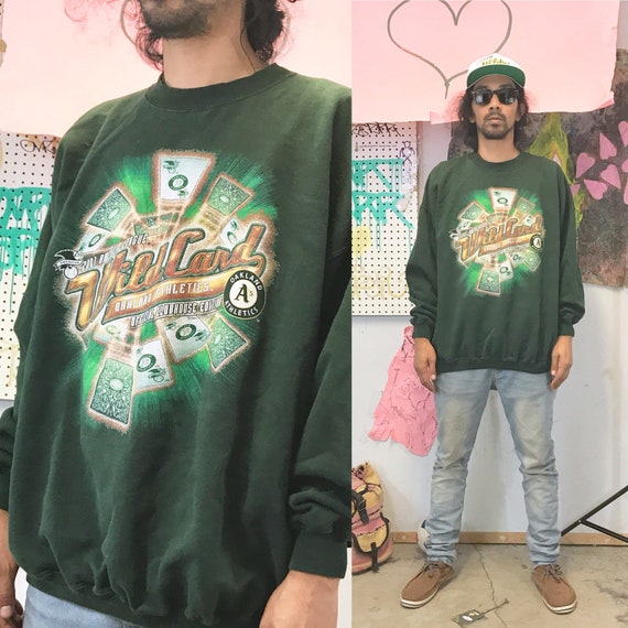 Vintage oakland a's sweatshirt green 1990s 1980s 90s 80s size xxl