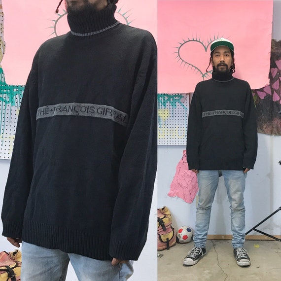 Vintage girbaud knit sweater turtleneck late 90’s early 2000s black