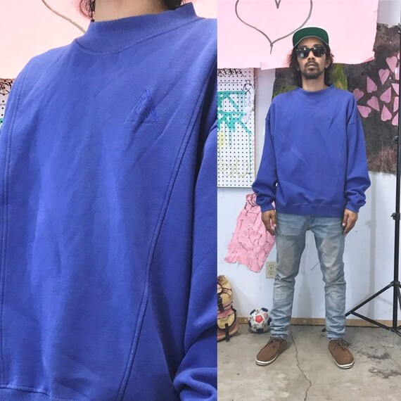 Vintage le coq sportif sweatshirt size xl blue crewneck 1990s 1980s bboy hooligan soccer