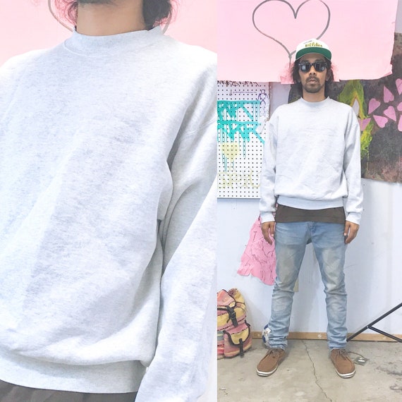 Vintage crewneck sweatshirt grey size large 1990s 1980s size large