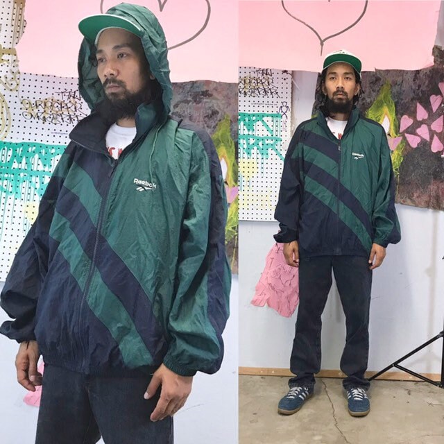 vintage reebok windbreaker jacket