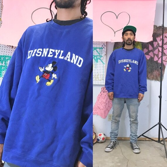 Vintage disneyland sweatshirt blue 1990s 1980s size large XL