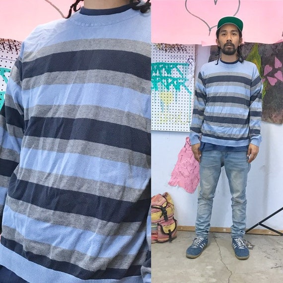 Vintage striped mock turtleneck claiborne mid-90's 1990s early 1990s size large