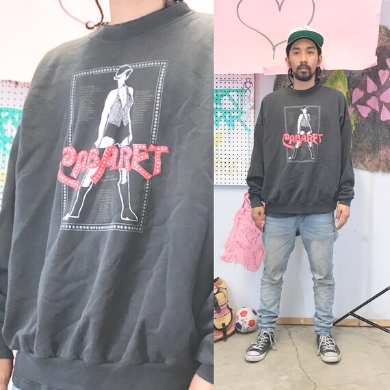 Vintage sweatshirt black cabaret size xl xxl 1990s 1980s