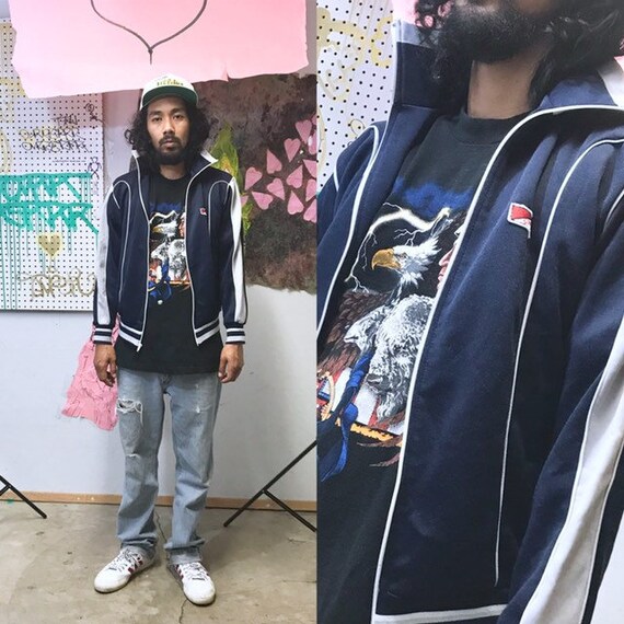 Vintage 1970's track jacket from Sunbelt stranger things size medium blue white