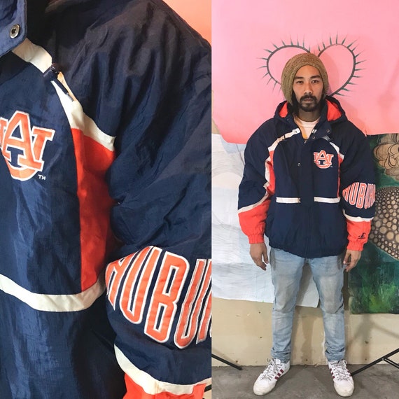 Vintage Puff Jacket by Logo Athletic Auburn Univ. Blue XL 1990s 1980s