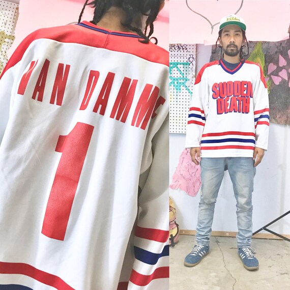 Vintage Sudden Death Movie Jean Claude Van Damme hockey jersey 1990s size xl