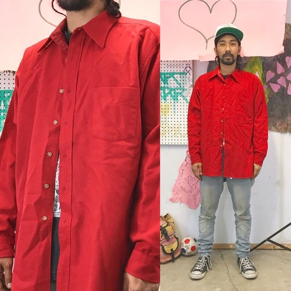 Vintage pendleton flannel red size xl red work shirt hunting