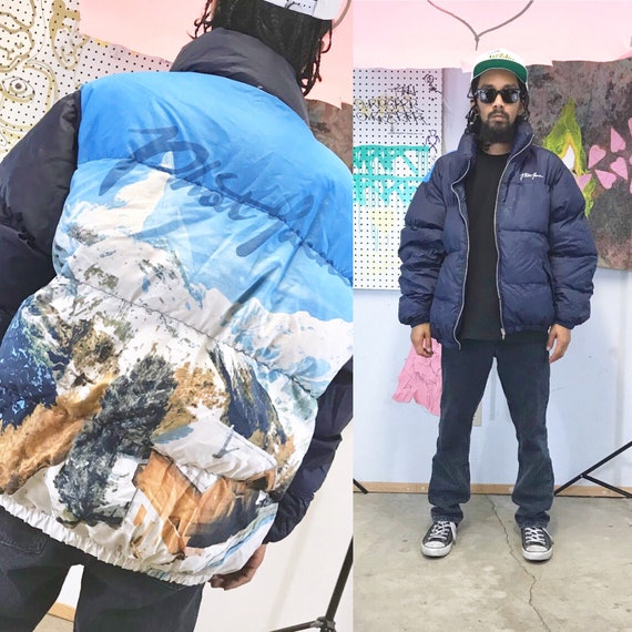 Vintage puffer jacket phat farm all over print loud print jacket 1990s early 00s y2K size large