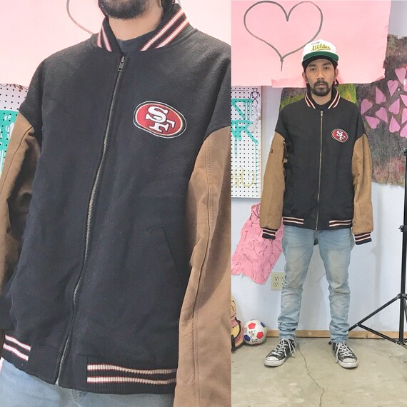 Vintage san francisco 49ers bomber jacket 1990s 1980s 90s 80s varsity letterman size xxl