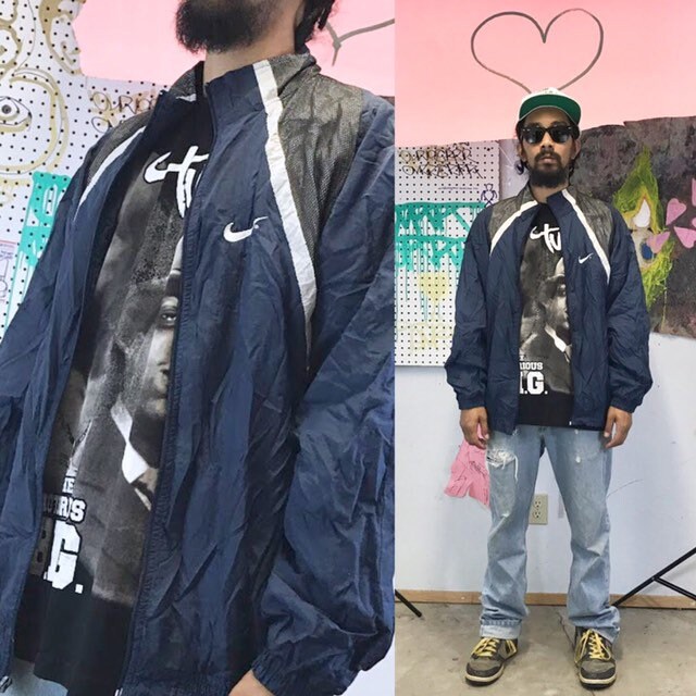 vintage blue nike windbreaker