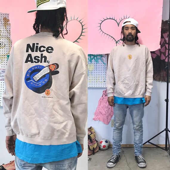 Vintage Cigar Co Big Butt Tan Pullover Sweatshirt XL