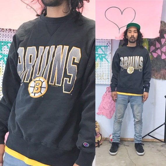 Vintage champion sweatshirt boston bruins size large nhl hockey 1990s 1980s