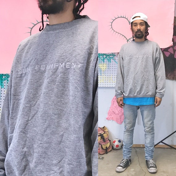 Vintage B.U.M. Equipment Grey Crewneck Medium Over