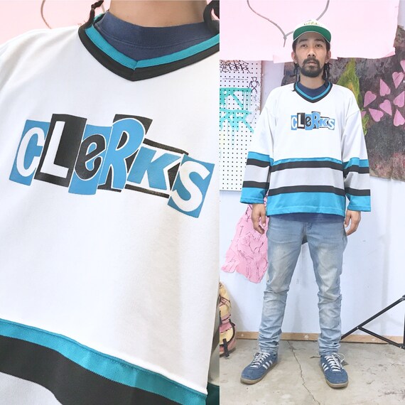 Vintage clerks movie hockey jersey size large 1990s 1980s