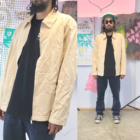 Vintage coach jacket collared windbreaker mustard
