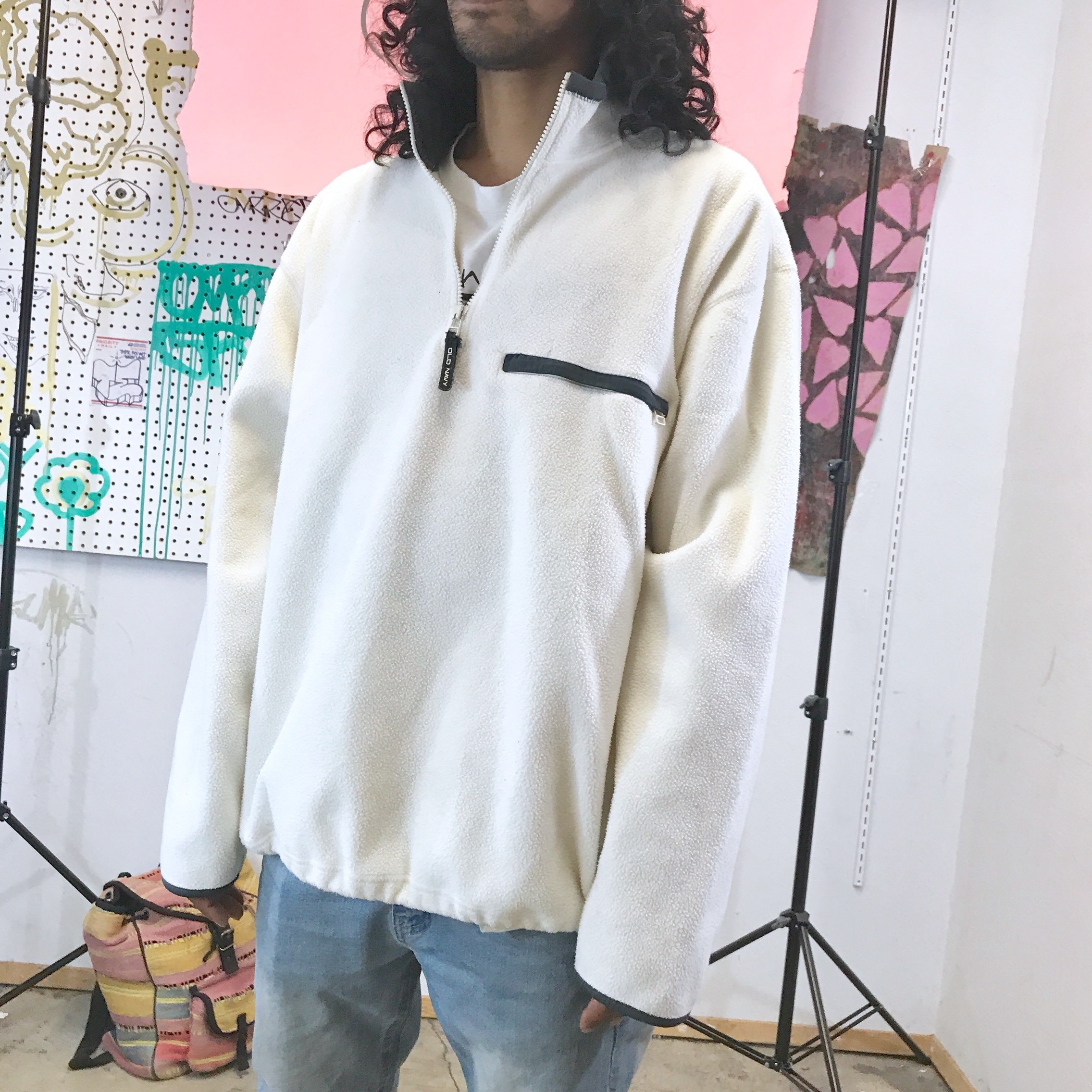 old navy quarter zip fleece
