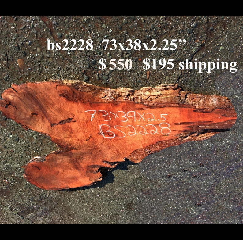 Live Edge Slab Redwood Rustic Burl Table Rustic Top Etsy