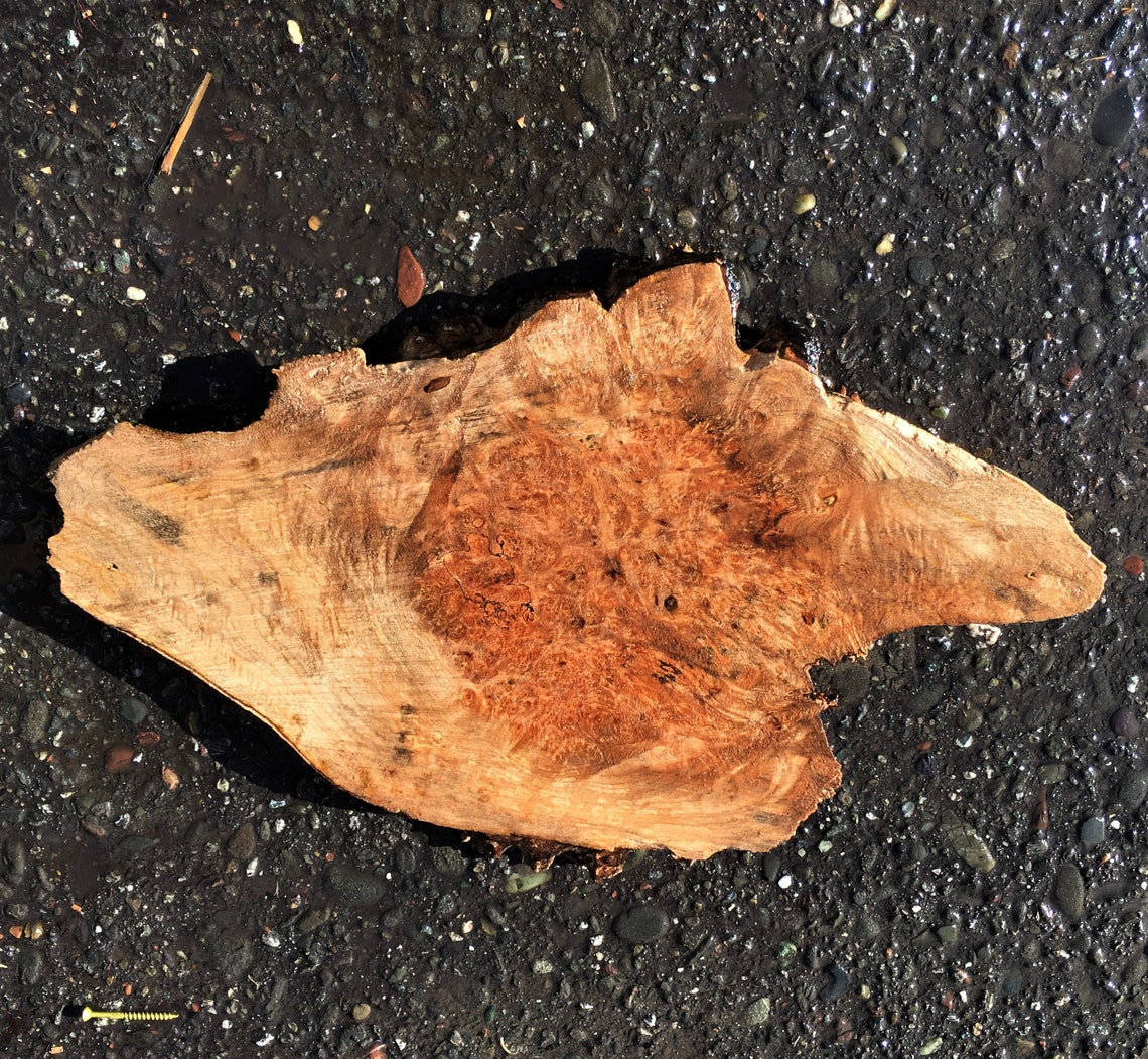 Losa de arce burl / mesa de borde vivo superior / maderas | Etsy